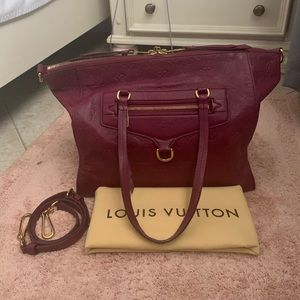 Louis Vuitton Lumineuse PM Monogram Empreinte Raspberry Two-Way Shoulder Bag